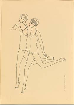 Sportliche Badeanzüge, Vera Schwenteck für VHB Exquisit, 1971