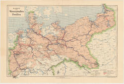 Karte der Wasserstraßen in Preußen