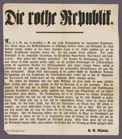 „Die rothe Republik.“ - Aufruf an die Berliner Bürger