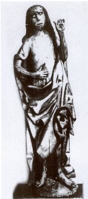Schmerzensmann, Figur vom Mittelteil des Retabels aus der Berliner Heilig-Geist-Kapelle