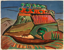 "Roter Berg bei Segovia" 1952