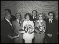 Lilli Palmer, Gert Fröbe, Gerhart Baum. Bernhard Sinkel, Ludwig Waldleitner, René Deltgen. Verleihung Filmband in Gold,  IFF 1978