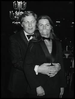Günter Pfitzmann und seine Frau Lilo Giebken. Presseball 1980