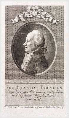Porträt Johann Christian Fabricius, Prof. der Ökonomie, Naturlehre und Kameral-Wissenschaft zu Kiel