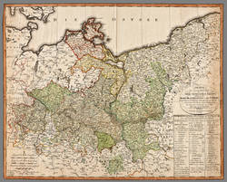Charte über den nördlichen Theil des Ober Sächsischen Kreises enthaltend die Mark Brandenburg u. d. Hrz. Pommern;