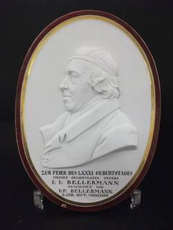 Plakette, Bildnis Johann Joachim Bellermann;