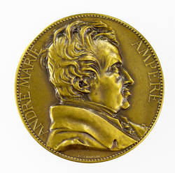 Medaille auf den Mathematiker und Physiker André Marie Ampère;