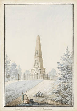 Der Obelisk im Schloßgarten bei Rheinsberg;