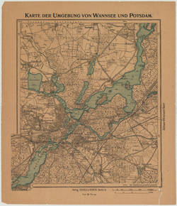  Karte der Umgebung von Wannsee und Potsdam;
