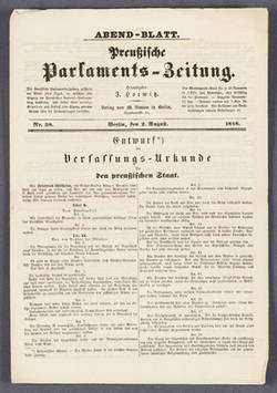 "Preußische Parlaments-Zeitung. - Abend-Blatt. - Nr. 39."