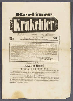 "Berliner Krakehler. - Nr. 21."