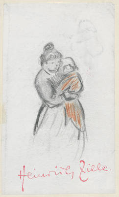 Mutter mit Kind auf dem Arm