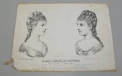 Zwei Frisuren aus dem "Le Moniteur de la Coiffure"
