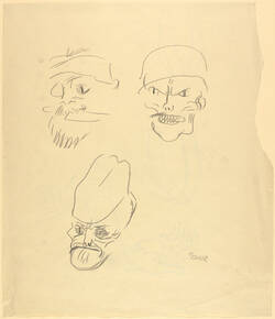 Die drei Soldaten: Ein Kinderbuch. Mit 25 Zeichnungen von George Grosz, Gustav Kiepenheuer Verlag Berlin, 1932