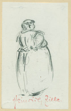 Skizze einer dicken Frau