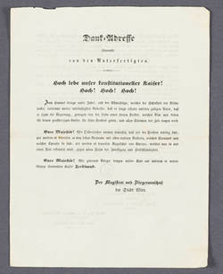 Proklamation der Pressefreiheit und Erlaß zur Erarbeitung einer Verfassung seitens Kaiser Ferdinand I.