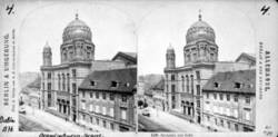 Stereo-Fotografie; Die Synagoge in der Oranienburger Straße
