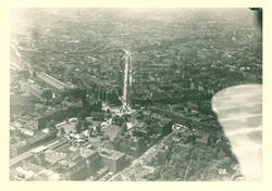 Luftaufnahme Leipziger Platz und Potsdamer Platz mit Blick in die Potsdamer Straße