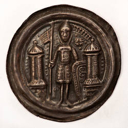 Brakteat, Markgraf Albrecht der Bär von Brandenburg (um 1100-1170);