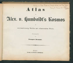 Atlas zu Alex. v. Humboldt's Kosmos.../ Hrsg. von Tragott Bromme. -;