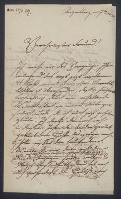 Franz Gerhard Eschweiler, Brief