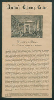 Norton's Literary Letter. Humboldt in his library.