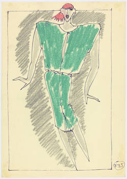 Modezeichnung von Thomas Greis für VHB Exquisit, 1984/1986;