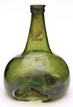 Flasche, grünes Glas