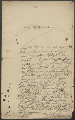 1 Brief von Friedrich von Raumer an Julius Eduard Hitzig;