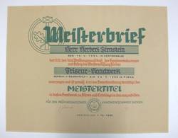 Meisterbrief von Herbert Zirnstein für das Friseurhandwerk