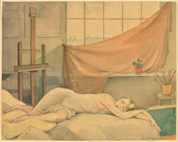 Modell im Atelier, zw. 1918-1920