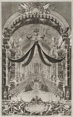 Trauerfeier für König Friedrich I. im Dom 1713