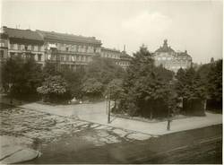 Blick vom Haus Franz, Alexanderstraße 41, auf den Alexanderplatz mit dem Kaufhaus Tietz