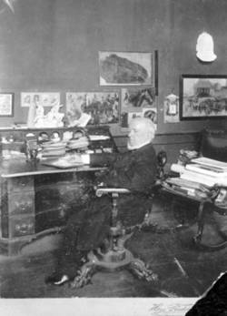 Adolph von Menzel in seinem Atelier