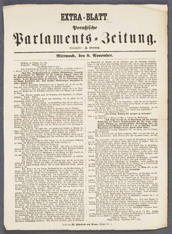 "Preußische Parlaments-Zeitung. - Extra-Blatt."