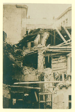 Novemberrevolution: "Haus Alte Schützenstraße 10"; Gebäude zerstört in den Märzkämpfen 1919.