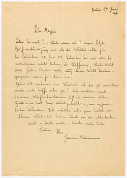 Jeanne Mammen an Max Delbrück, 24. Juni 1946