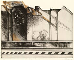 "Fassaden an der Monumentenbrücke" 1974