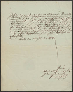 Handschriftlicher Brief von Gaudi an Prof. Fischer ;