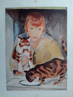 Marie-Louise Mammen, Mädchen mit Katzen