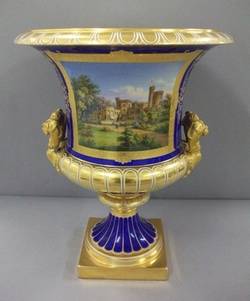 Krater-Vase mit Vedutenmalerei, Palais Wilhelm I. und Schloss Babelsberg