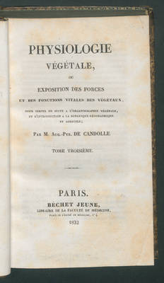 Physiologie végétale, ...
(Cours de Botanique;2)
T.3. - 1 color. Tab.;