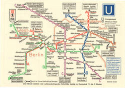 Übersichtsplan der Berliner U-Bahn  