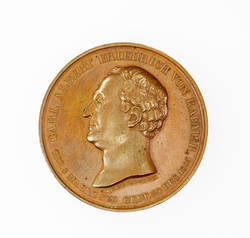 Medaille auf den Tod des preußischen Generalleutnants Karl Albert Friedrich von Raumer;