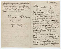 Brief von Heinrich Zille an den Schriftsteller Georg Hermann