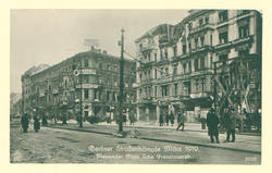 "Berliner Straßenkämpfe März 1919. Alexanderplatz Ecke Prenzlauerstr."