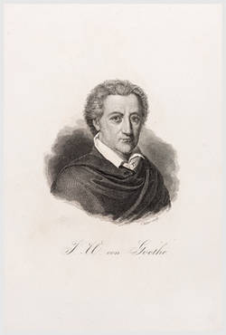 Porträt J[ohann] W[olfgang] von Goethe;