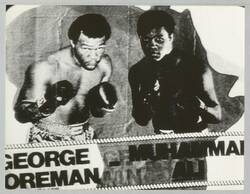 o.T., TV-Bild während der Übertragung des Kampfes zwischen Ali und Foreman
