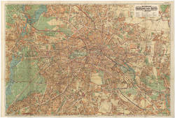 SCHWARZ Stadtplan von Berlin 1:25000 Ausgabe B mit Straßenverzeichnis 1948