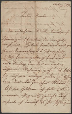Brief von Cornelie Meyerbeer an ihre Familie Meyerbeer Bad Gastein, 1850
